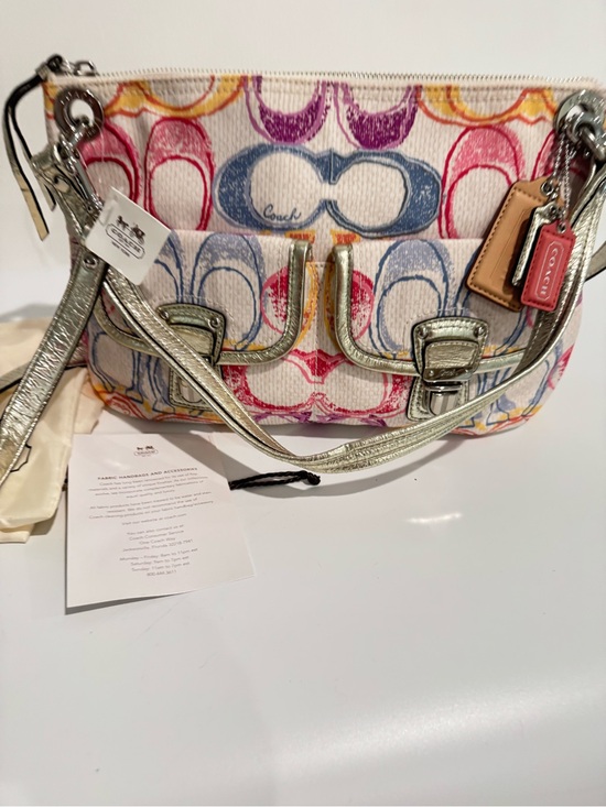 Coach Handbags - Y2K Coach Poppy Daisy Dream C Scribble Print Hippie Shoulder Bag 19030 HTF NWT